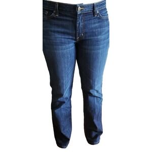 Vizcaino Jeans Women's  Size 12 Mid Rise  30 Inch Length, Dark Denim Made In USA